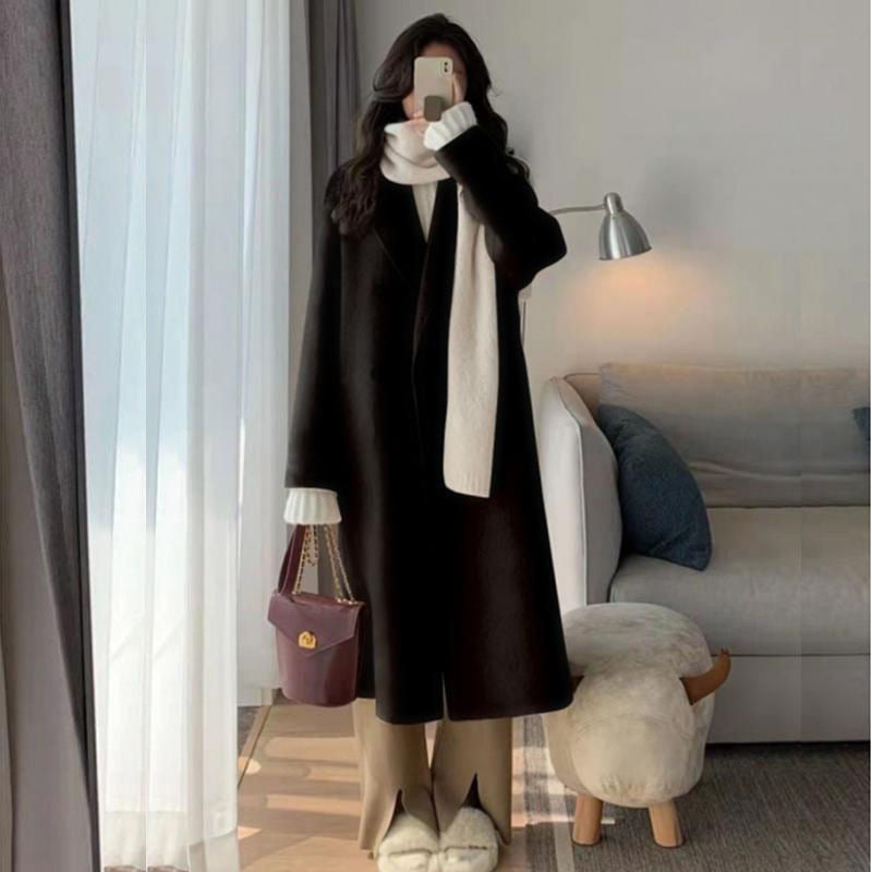 Knee-Length Wool Coat